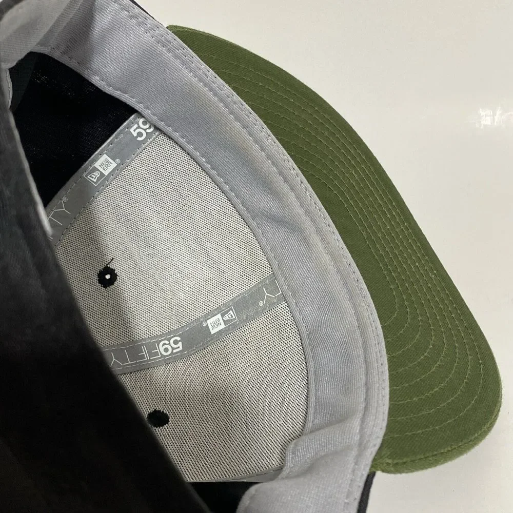 Cleveland Indians 7 3/8 New Era Exclusive Fitted Hat Cap Green Black Camo - Picture 10 of 12